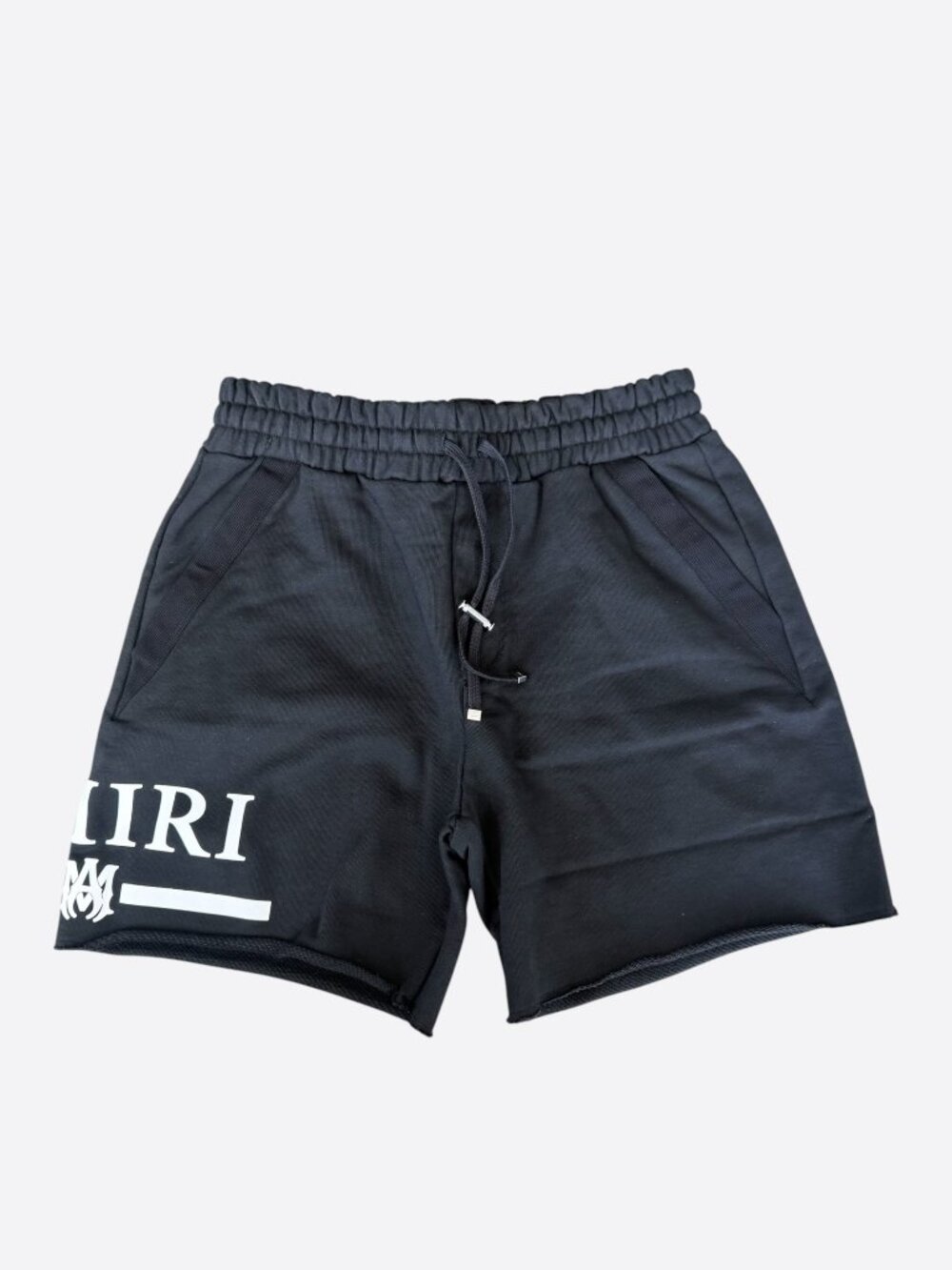 Amiri Black & White MA Bar Logo Shorts